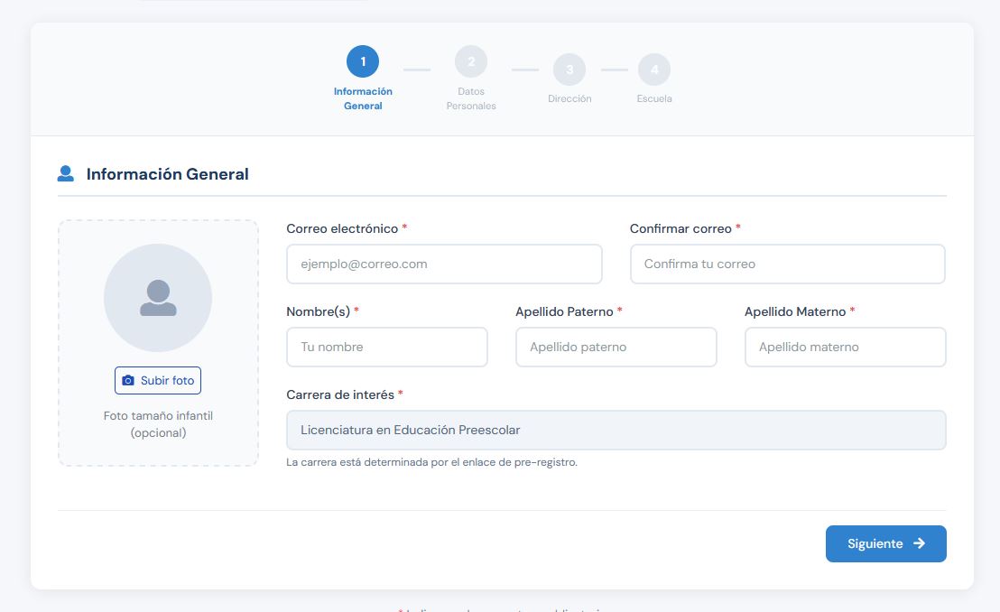 Pre-inscripciones abiertas